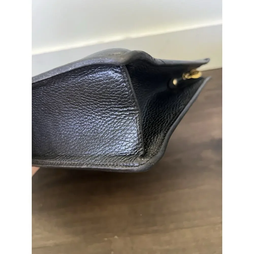 Mark Cross Vintage Leather Briefcase laptop bag Black Shoulder Bag Top Handle